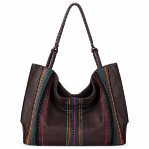 The Sak Los Feliz Large Tote in Tobacco Swirl leather sold-out color